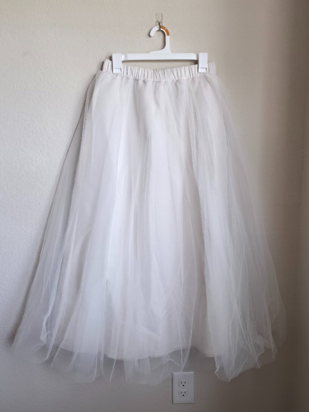 A New Day Cream Tulle Maxi Skirt NWT S
